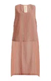 Marrakshi Life Exclusive La Isla The High-low Cotton Tank Top In Brown
