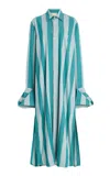 Marrakshi Life Exclusive Riviera Striped Cotton Maxi Dress In Blue