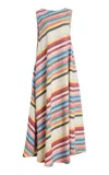 Marrakshi Life Exclusive Riviera Striped Cotton Maxi Dress In Multi