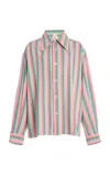 Marrakshi Life Exclusive Riviera Striped Cotton Shirt In Multi