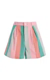 Marrakshi Life Exclusive Riviera Striped Cotton Shorts In Multi