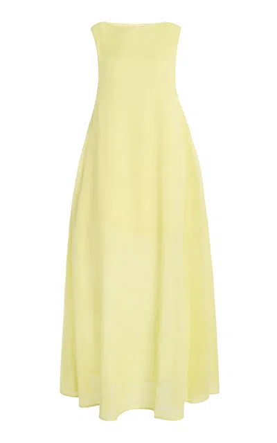 Marrakshi Life Exclusive The Column Cotton Maxi Dress In Yellow