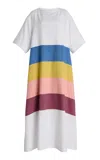 Marrakshi Life Exclusive The Striped Cotton T-shirt Dress In Black
