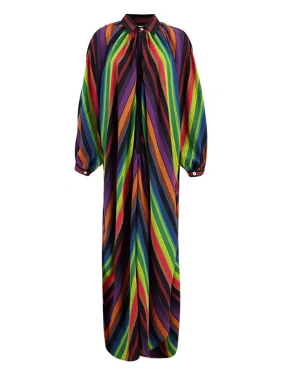 Marrakshi Life Stripe Maxi Dress In Multi