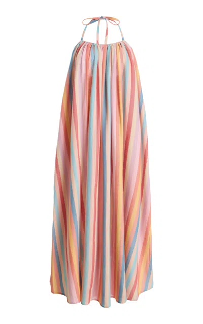 Marrakshi Life Striped Cotton Maxi Dress In Multi