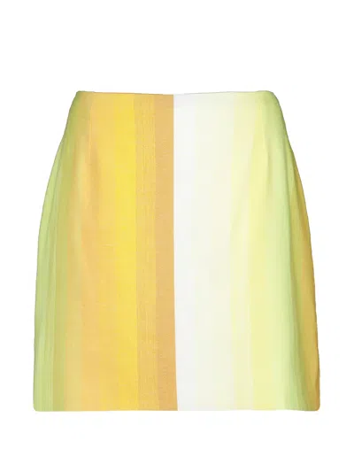 Marrakshi Life Striped Cotton Skirt In Multi