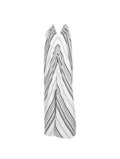 Marrakshi Life Striped Halterneck Maxi Dress In Multi
