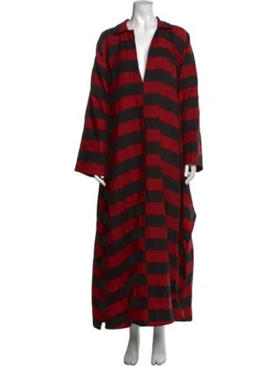 Pre-owned Marrakshi Life Striped Long Dress In Black