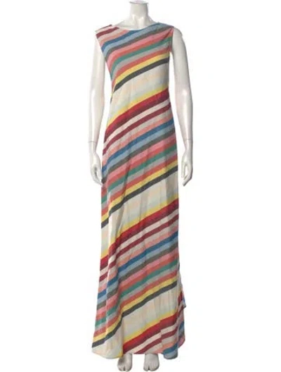 Pre-owned Marrakshi Life Striped Long Dress In Multi