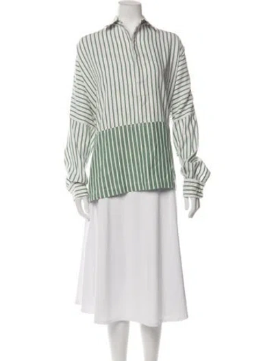 Pre-owned Marrakshi Life Striped Lounge Set In Green