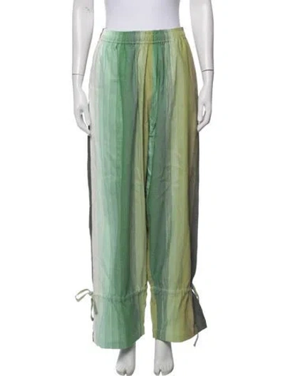 Pre-owned Marrakshi Life Striped Pajamas In Green