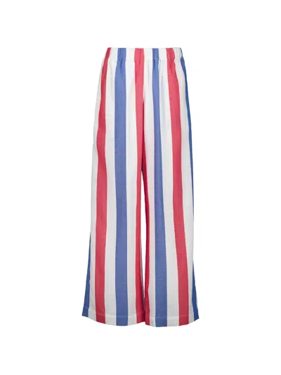Marrakshi Life Striped Palazzo Pants In Red