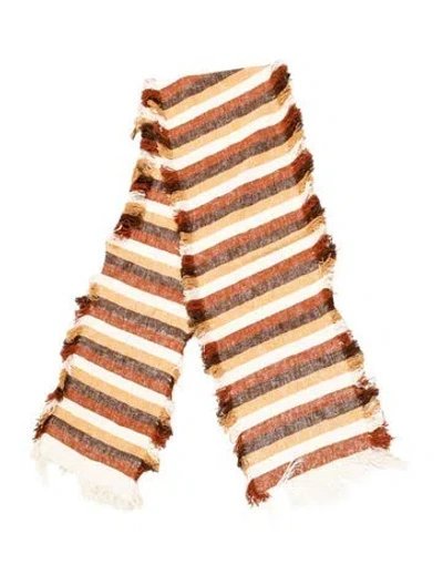 Pre-owned Marrakshi Life Striped Scarf In Neutrals
