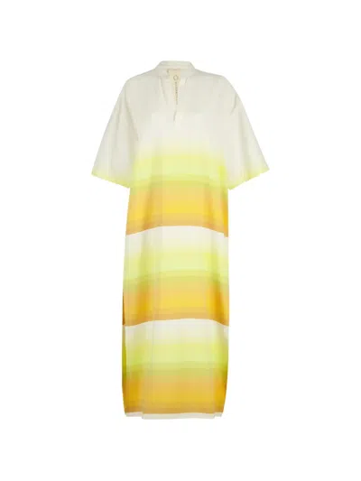 Marrakshi Life Striped V-neck Midi Dress In Multi