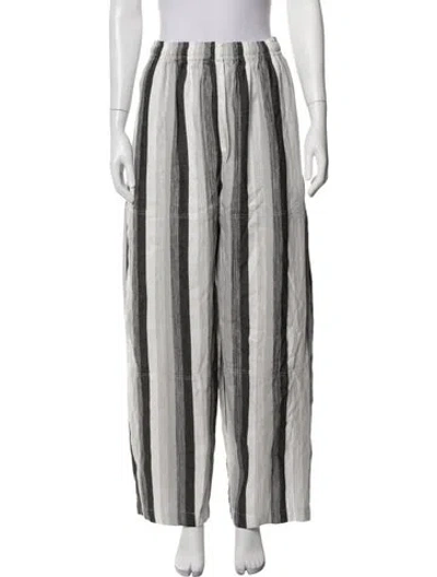 Pre-owned Marrakshi Life Striped Wide Leg Pants In Grey