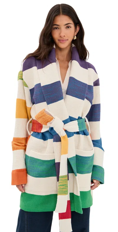 Marrakshi Life The Cardigan Stripe 42 In Multi