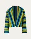 Marrakshi Life The Cropped Jacket In Stripe