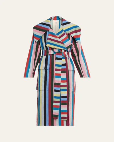 Marrakshi Life The Double-lapel Trench Coat In Multi