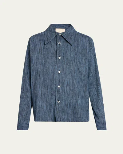 Marrakshi Life The Large Collar Shirt In Blue
