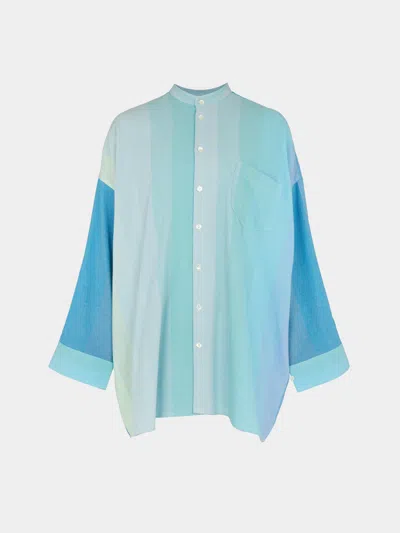 Marrakshi Life The Oversized Nero-collar Shirt Size: S  Abask Luxury Gift In Blue