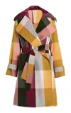 Marrakshi Life The Plaid Cotton-blend Trench Coat In Multi