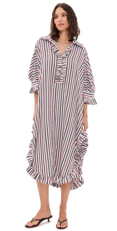 Marrakshi Life The Ruffled Tunic Stripe 24 In Blue