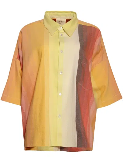 Marrakshi Life The Short Sleeve Oversized Shirt In Yellow