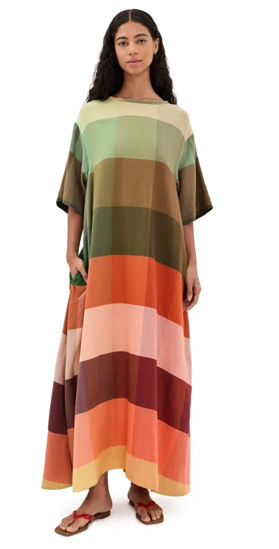 Marrakshi Life The T-shirt Dress Plaid In Multi