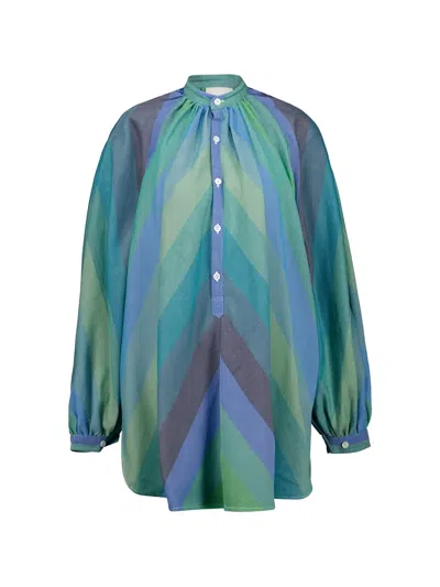 Marrakshi Life Touareg Striped Tunic In Green