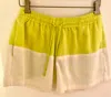 Marrakshi Life Unisex Color Block Shorts In Sunny White