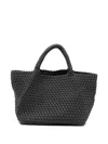 Marrea Medium Slate Whisper Woven Handle Tote Bag In Black
