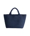 Marrea Neoprene Tote Bag With Unique Woven Texture In Black