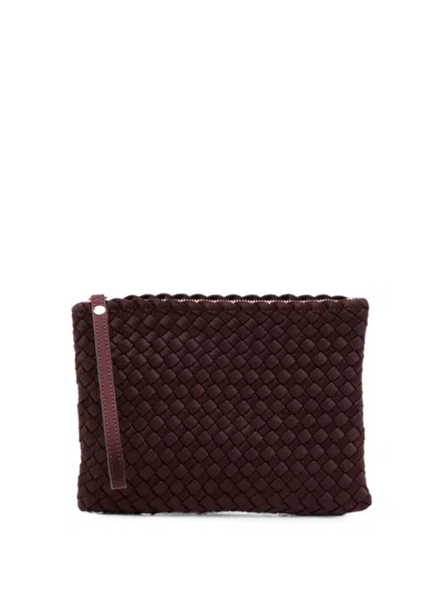 Marrea Woven Clutch Bag In Red