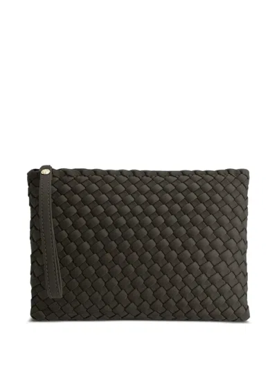 Marrea Woven Clutch In Brown