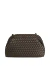 Marrea Woven Drawstring Clutch Bag In Brown