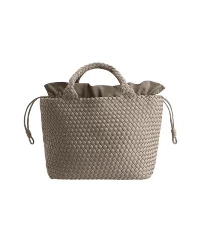 Marrea Woven Grey Neoprene Tote With Spacious Design In Gray