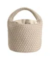 Marrea Woven Neoprene Handbag With Single Handle And Drawstring Pouch In Multi