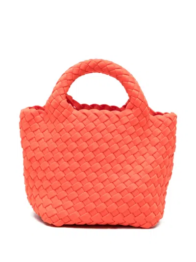 Marrea Woven-design Tote Bag In Orange