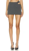 Marrknull Asymmetric Mini Skirt In Grey