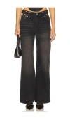 Marrknull Cutout Denim Trousers Jeans In Animal Print
