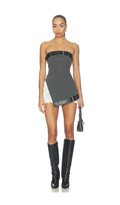 Marrknull Dislocation Crop Dress In Animal Print