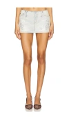 Marrknull Embellished Denim Mini Skirt