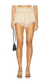 Marrknull Linen Ruffle Shorts