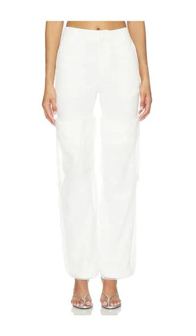 Marrknull Mesh Panel Long Pant In White
