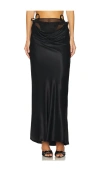 Marrknull Vine Flowers Long Skirt In Black