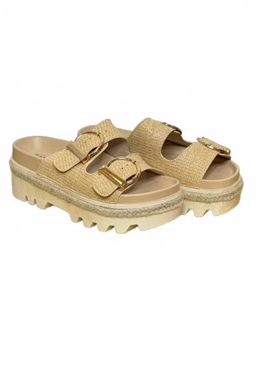 Mars Sky Shoes Women's Kale Sandals In Natural Raffia In Multi