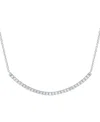 MARSALA DIAMOND CURVED BAR 16" COLLAR NECKLACE (1/4 CT. T.W.) IN STERLING SILVER