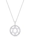 Marsala Diamond Star Of David Pendant Necklace (1/4 Ct. T.w.) In Sterling Silver In Silver