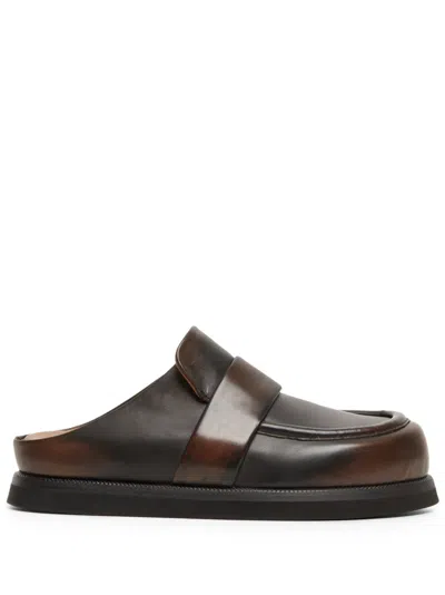 Marsèll Accom Leather Mules In Brown