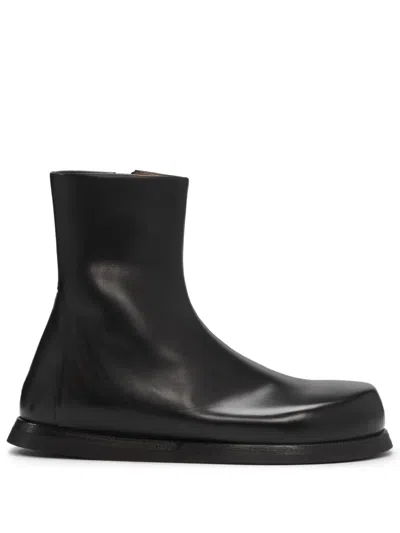 Marsèll Ankle Boots Smooth Finish Round Toe In Black
